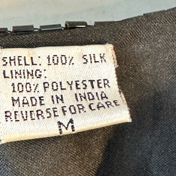 Vintage Laurence Kazar Beaded Sequin Embellished Silk Black&Silver Party Top,M/L - Picture 5 of 9